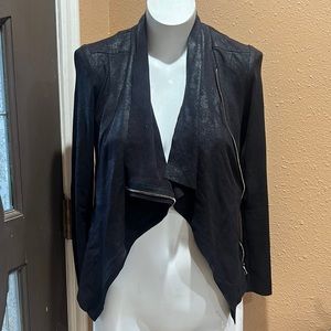 Zara woman side zip black jacket